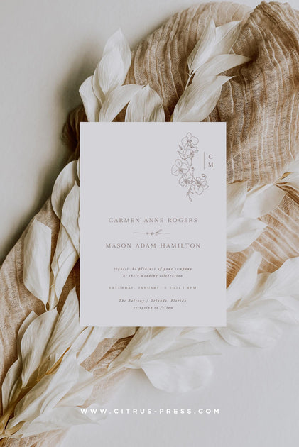 Custom Print Handmade Vintage Wedding Scroll Invitation