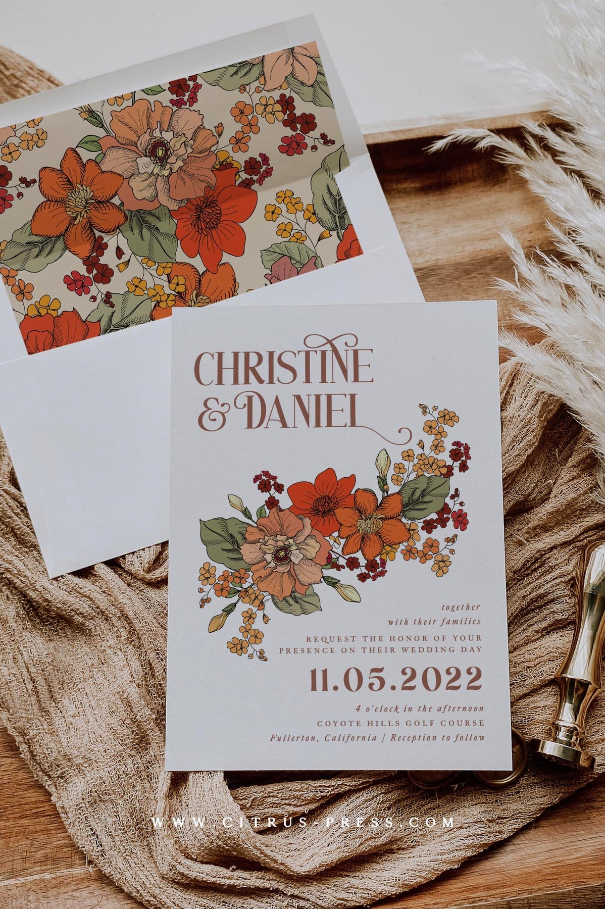 Floral Theme Wedding Invitation Card < Best Floral Wedding Invitation